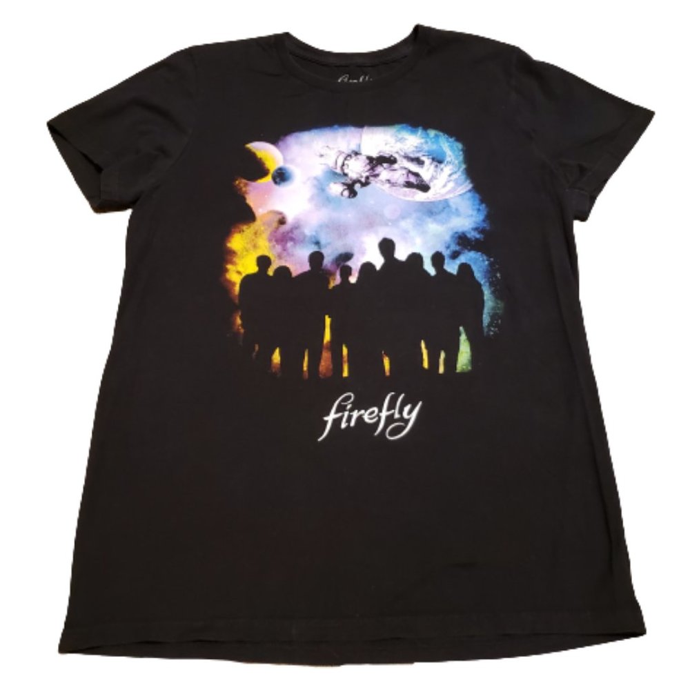 Firefly T-Shirt Tee Women's Medium M Black 2019 Retro TV Show Nathan Fillion Y2K